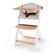 KINDERKRAFT - Детско столче за хранене ENOCK с възглавнички сиво/бяло