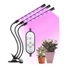 LED Димируема настолна лампа с щипка за отглеждане на растения LED/12W/5V