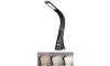 LED Настолна димируема лампа с дисплей LEATHER LED/6,5W/5V черна