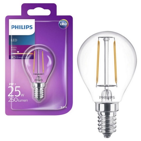 LED Крушка Philips VINTAGE E14/2W/230V 2700K