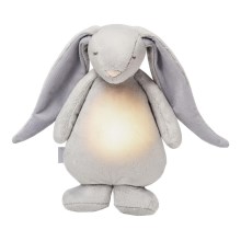 Moonie - Детска малка нощна лампа зайче, сребрист