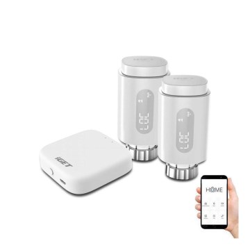 К-кт 2x Smart термостатична глава + смарт портал GW1 Wi-Fi Zigbee