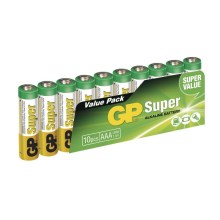 10 бр. Алкална батерия AAA GP SUPER 1,5V