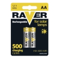 2 бр. акумулаторна батерия AA RAVER NiMH/1,2V/600 mAh