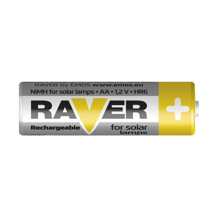 2 бр. акумулаторна батерия AA RAVER NiMH/1,2V/600 mAh
