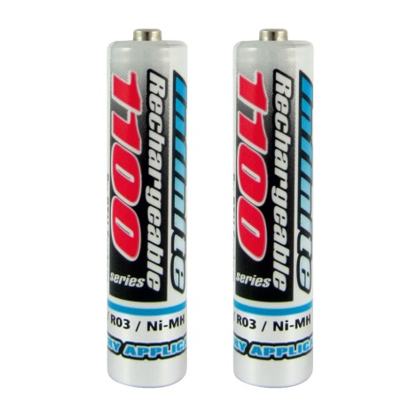 2 бр. акумулаторна батерия NiMH AAA 1100 mAh 1,2V