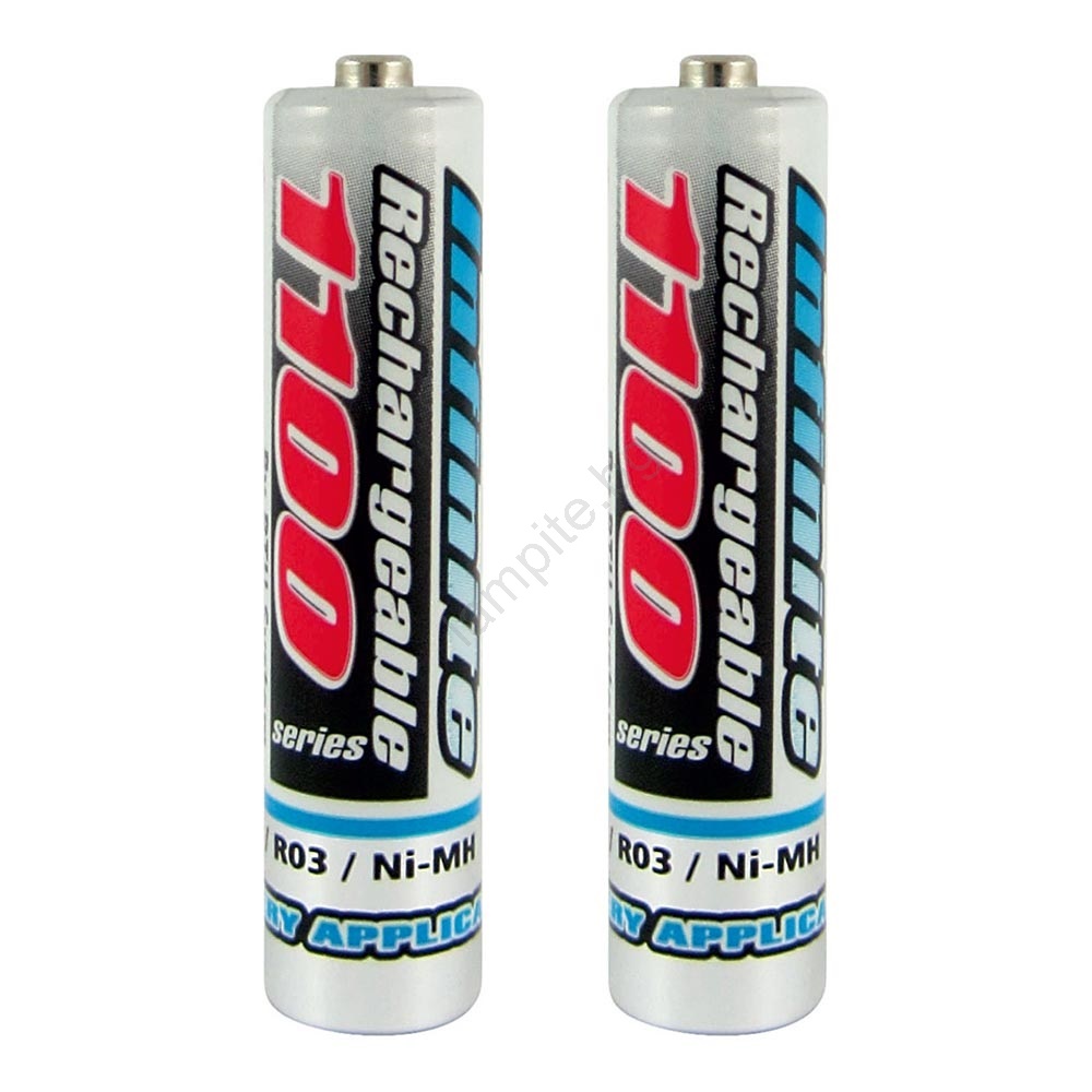 2 бр. акумулаторна батерия NiMH AAA 1100 mAh 1,2V | Lampite