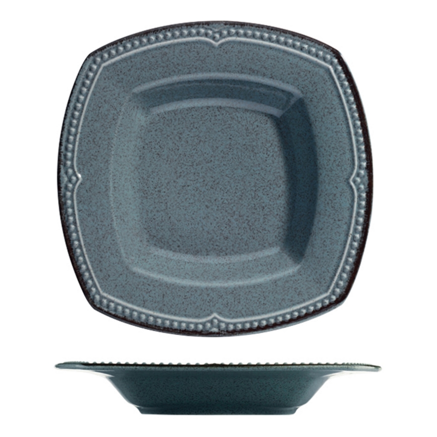 24-частен комплект за хранене, син/порцелан