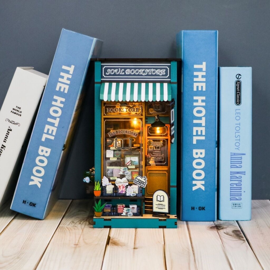 2Kids Toys - 3D пъзел LED Стопер за книги Soul bookstore 2xAAA