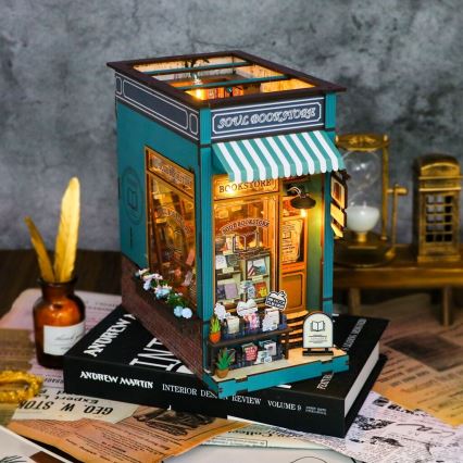 2Kids Toys - 3D пъзел LED Стопер за книги Soul bookstore 2xAAA