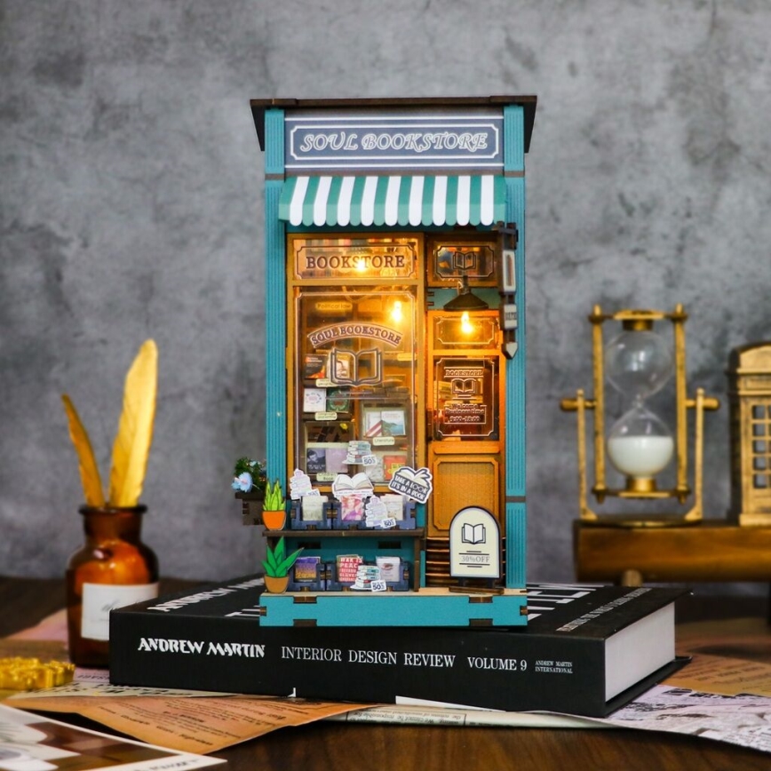 2Kids Toys - 3D пъзел LED Стопер за книги Soul bookstore 2xAAA