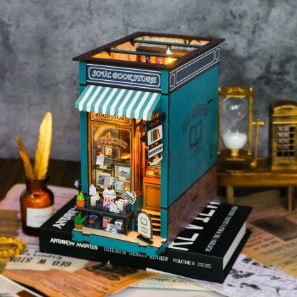 2Kids Toys - 3D пъзел LED Стопер за книги Soul bookstore 2xAAA