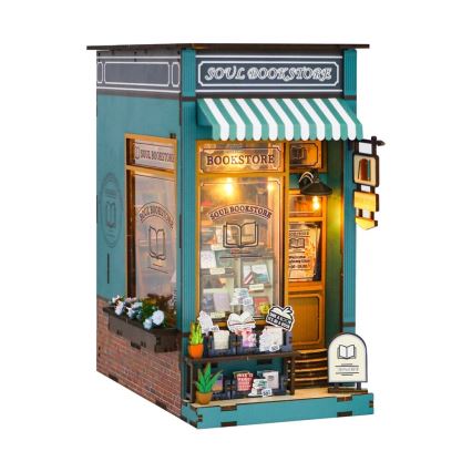 2Kids Toys - 3D пъзел LED Стопер за книги Soul bookstore 2xAAA
