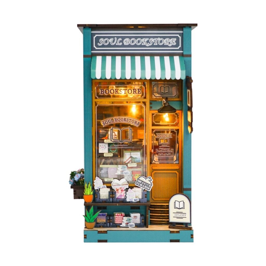 2Kids Toys - 3D пъзел LED Стопер за книги Soul bookstore 2xAAA