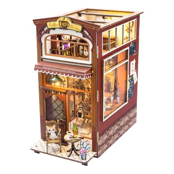 2Kids Toys - 3D пъзел LED Стопер за книги Кафе 2xAAA
