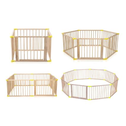 2Kids Toys - Детски дървен манеж XXL 210x210 cm бежов