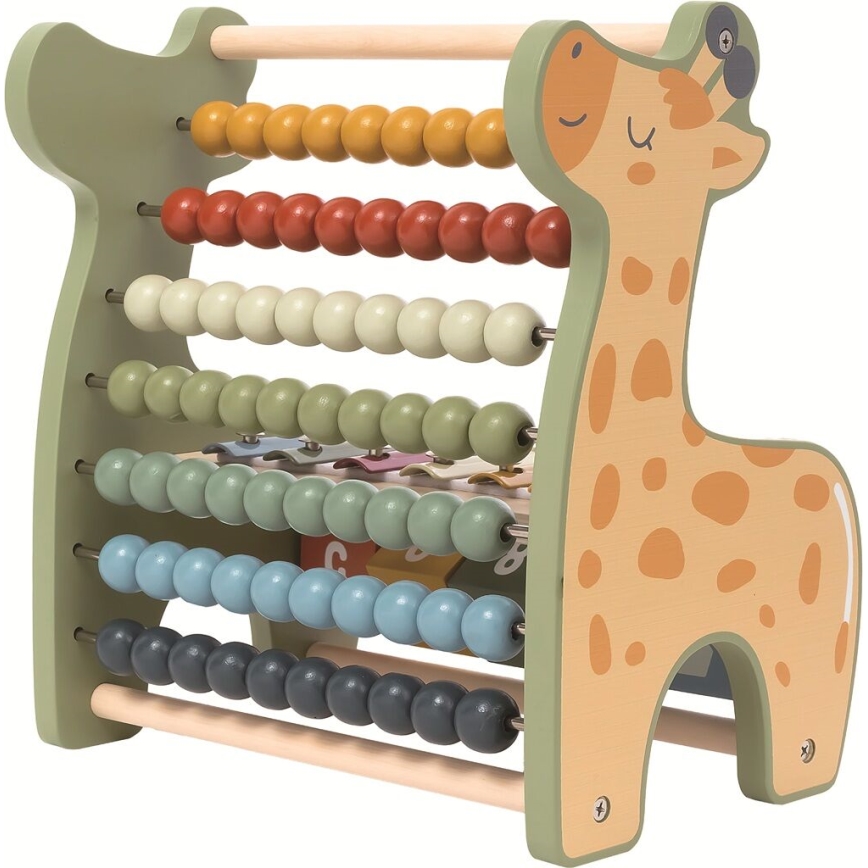 2Kids Toys - Дървен многофункционален сметало Жираф
