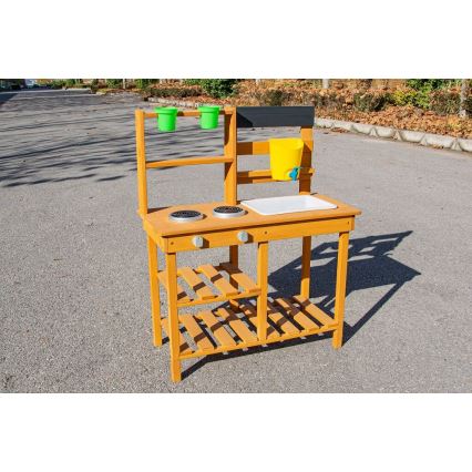 2Kids Toys - Дървена градинска кухня с мивка