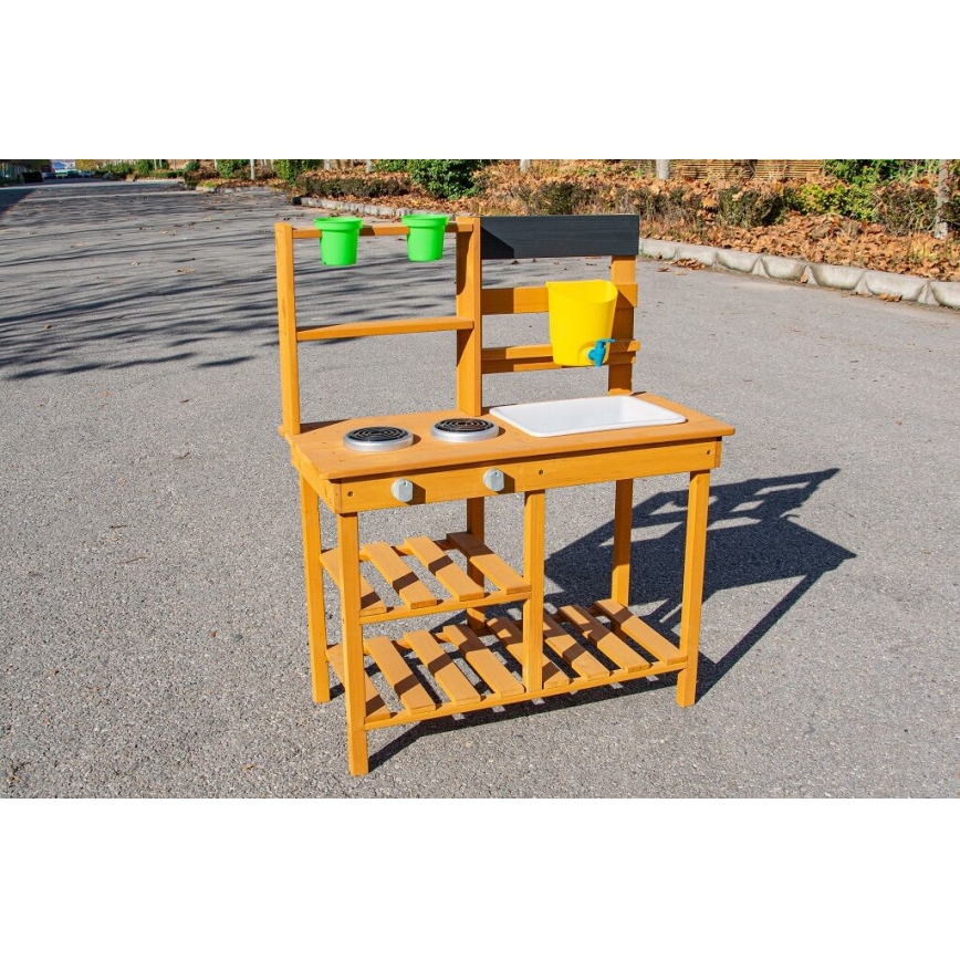 2Kids Toys - Дървена градинска кухня с мивка