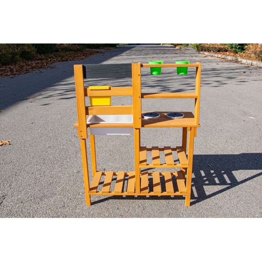 2Kids Toys - Дървена градинска кухня с мивка