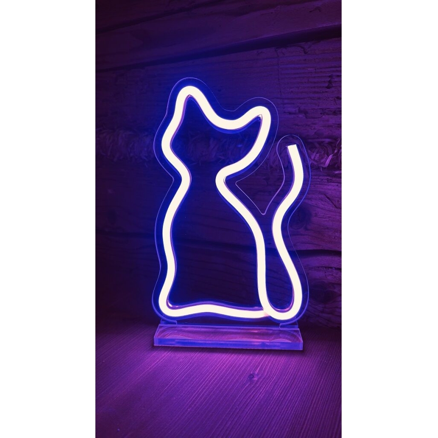 2Kids Toys - LED Неон маса декорация LED/5W/USB котка