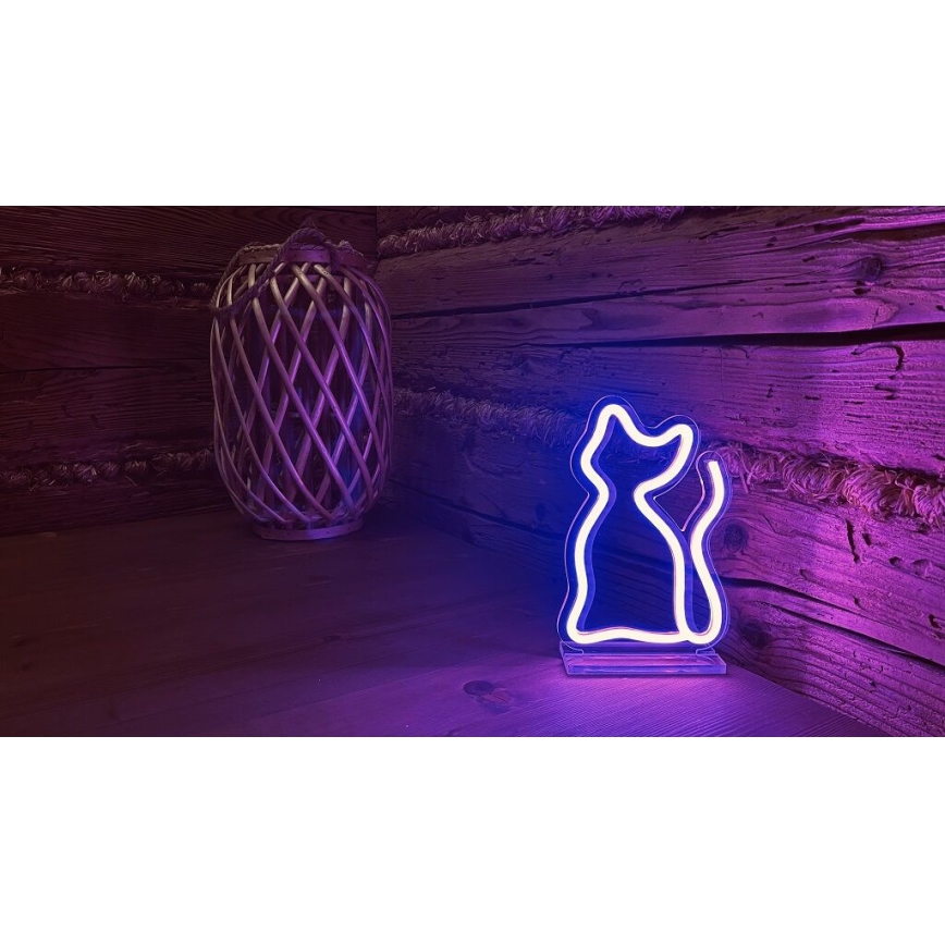 2Kids Toys - LED Неон маса декорация LED/5W/USB котка