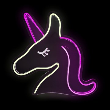2Kids Toys - LED Неонова декорация за стена LED/5W/USB еднорог