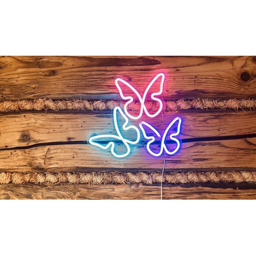 2Kids Toys - LED Неонова декорация за стена LED/5W/USB пеперуди