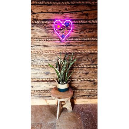 2Kids Toys - LED Неонова декорация за стена LED/5W/USB сърце