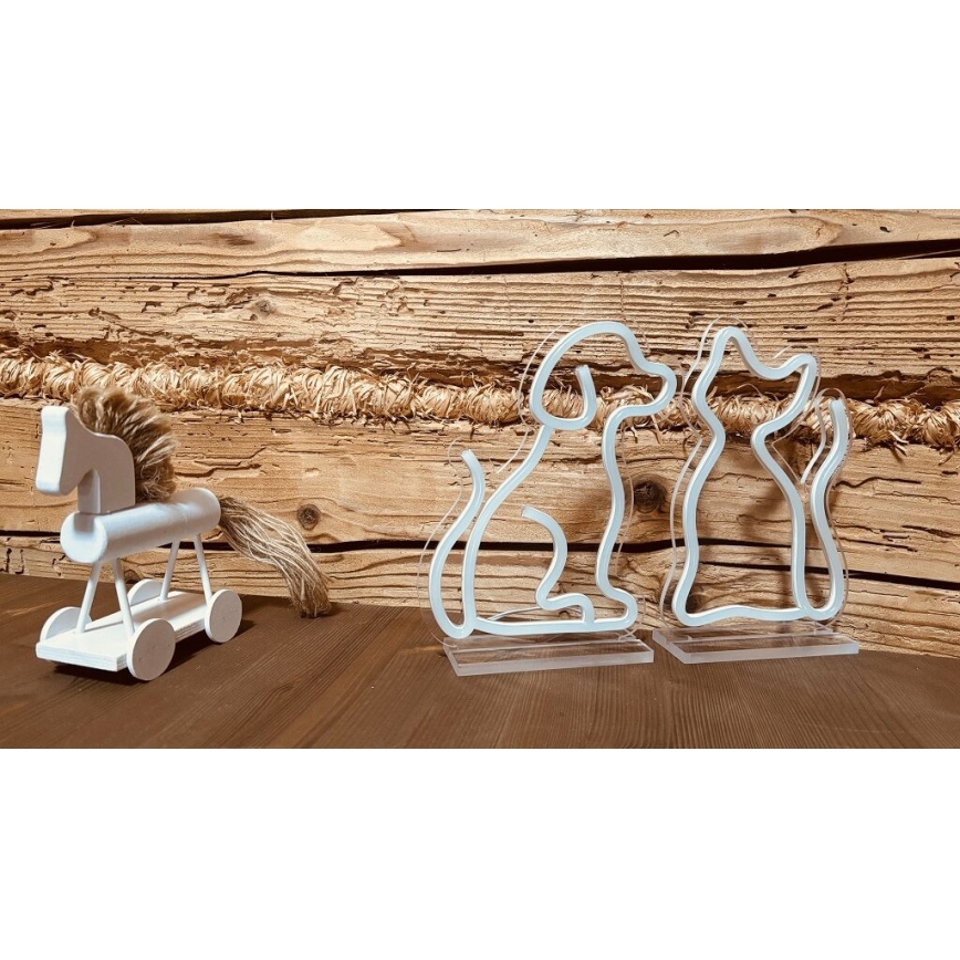 2Kids Играчки - LED неонова настолна декорация LED/5W/USB куче
