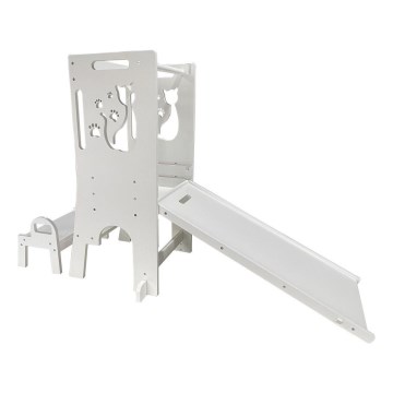 2Kids Toys - Обучителна помощна кула Коте с пързалка и дъска за писане