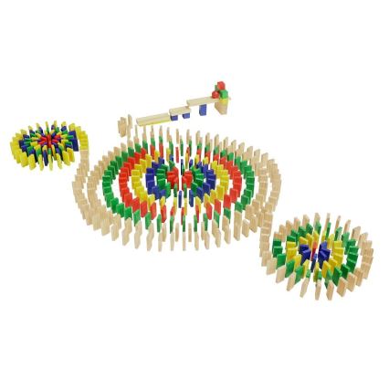 2Kids Toys - Комплект дървени цветни домино плочки, 800 бр.