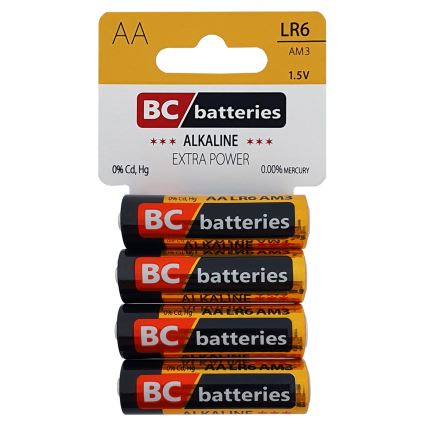 4 бр. Алкална батерия EXTRA POWER AA 1,5V