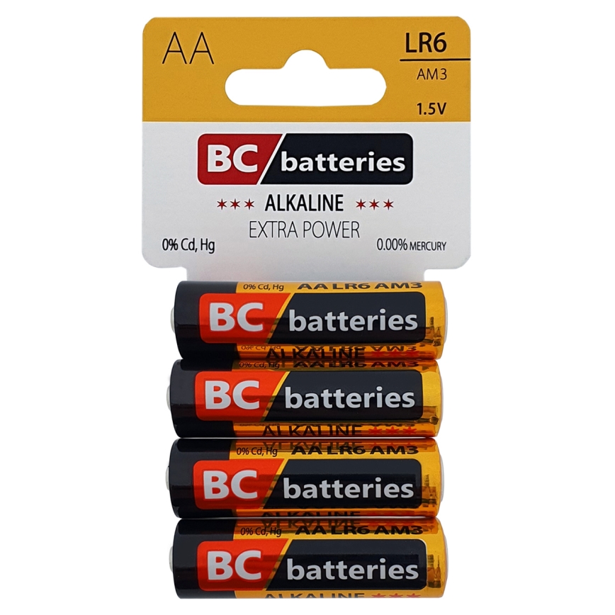 4 бр. Алкална батерия EXTRA POWER AA 1,5V