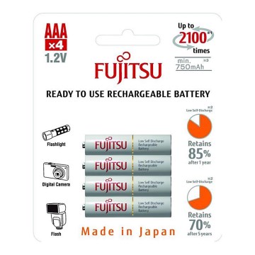 4 бр. акумулаторна батерия AAA NiMH/750mAh/1,2V