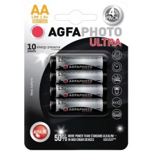 4 бр. Ultra Алкална батерия AA 1,5V