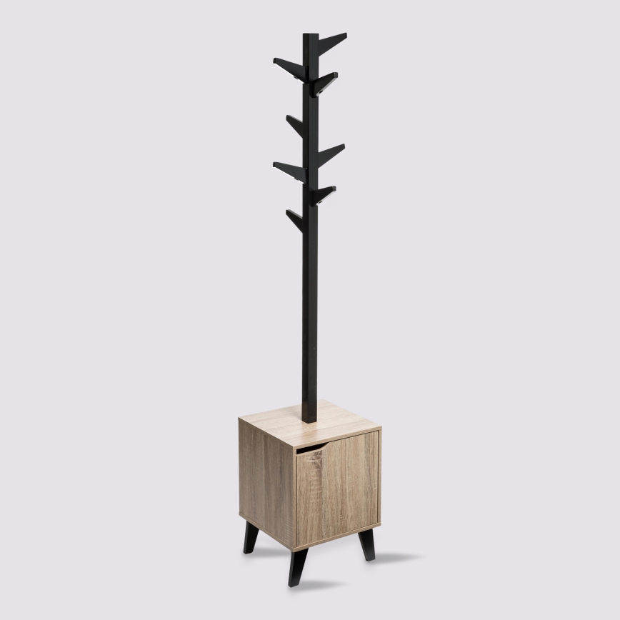 5five - Подова закачалка RAME 169x35 cm черна/кафява