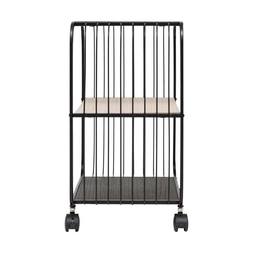 5five - Сервировъчна масичка/мобилна полица COLGE 53x43 см черно/бежово