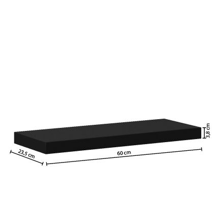 5five - Стенна полица HYLE 60x24 см черна