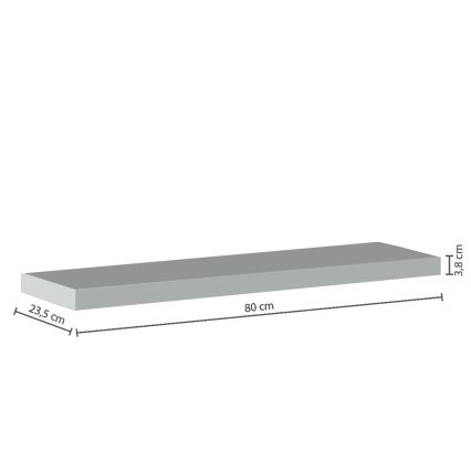 5five - Стенна полица HYLE 80x24 cm бяла
