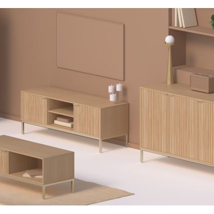 5five - телевизионен шкаф KUBI 120 x 40 см, кафяв