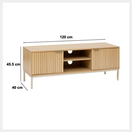 5five - телевизионен шкаф KUBI 120 x 40 см, кафяв