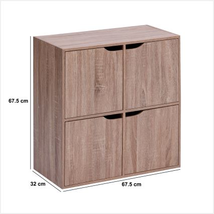 5five - Комод TIDY 68x68x32 см, кафяв