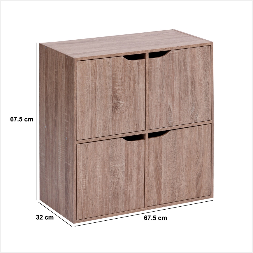 5five - Комод TIDY 68x68x32 см, кафяв