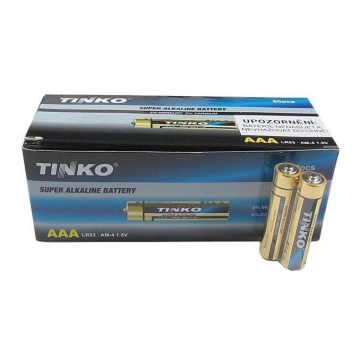 60 бр. алкални батерии TINKO AAA 1,5V