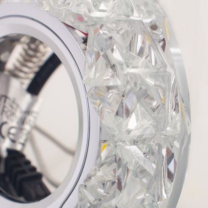 Emithor 71094 - LED вградено осветително тяло CRYSTAL FIX 1xGU10/50W + LED/3W ЛЕНТА