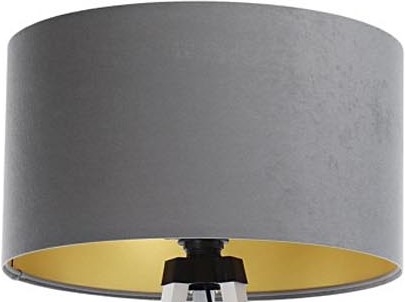 Абажур за подова лампа STANDART E27 Ø 45 см сив/златист