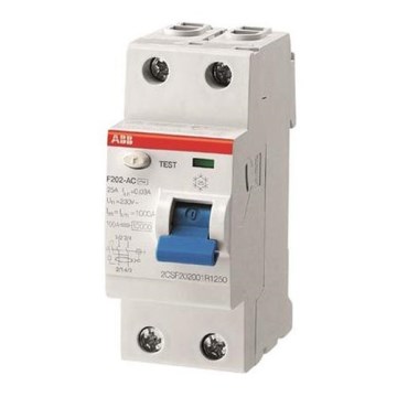 ABB 2CSF202001R1250 - Предпазител F202 AC-25/0,03 2-полюсен 25A 230V