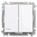 ABB 3559T-A52940 500 - Двоен ключ за стълбище без рамка ч. 6+6 ZONI IP44 бял