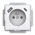 ABB 5569T-A32357 500 - Домашна електрическа розетка без рамка ZONI 250V 1x USB A+C бяла